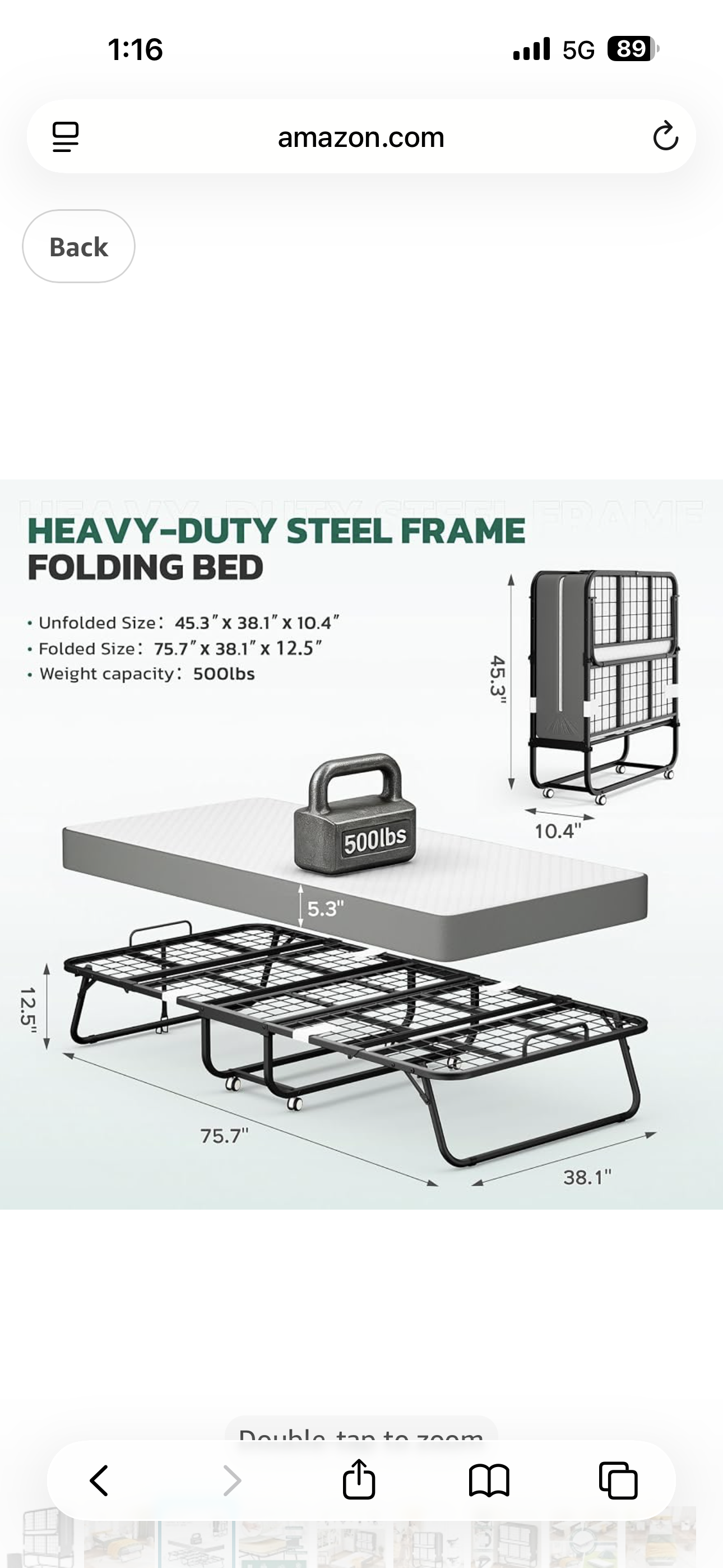 2 folding beds — photo 2 of 4