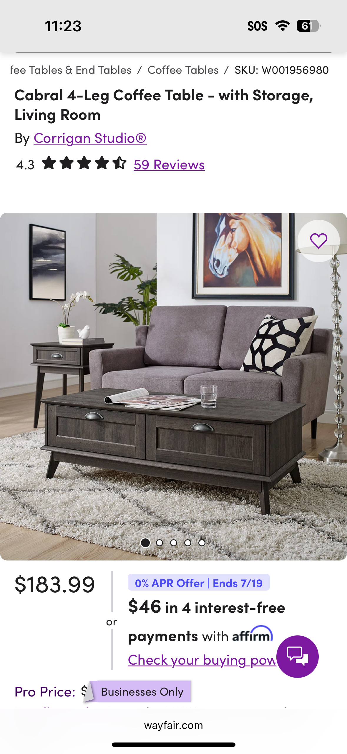 Coffee table